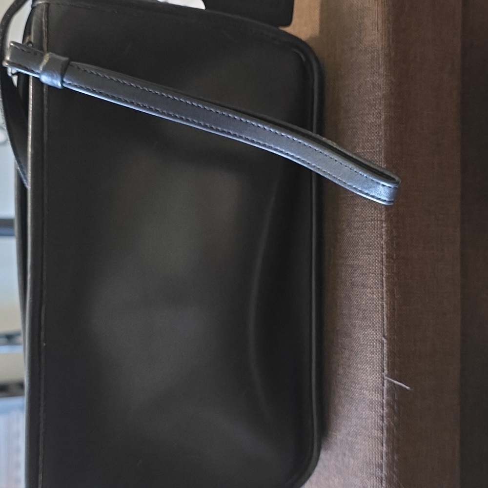 Coach Black Leather Zip-Top Bag - Picture 6 of 6